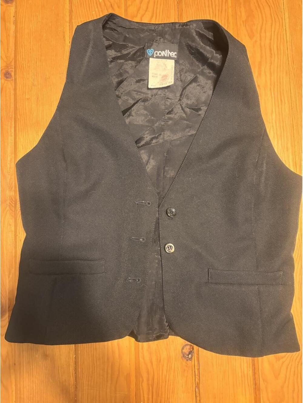 Vintage Black Formal Waistcoat Vest